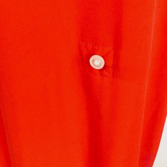 Ann Taylor Loft women size XS long sleeve red blouse top - Picture 3 of 13